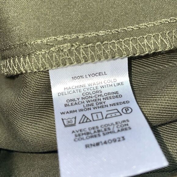 Loft olive green soft pleated draped slacks casual pants new with tags size 6 - Picture 10 of 14